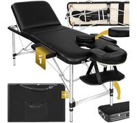 TecTake® Table de Massage Pliante Professionnelle 3 Zones Aluminium Cosmetique Lit de Massage Table Esthetique Tatouage Portable avec Repose Bras, Housse de Transport Incluse