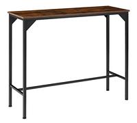 TecTake® Table Haute étroite 120 x 40 x 100,5 cm, Table de Bar Style Industriel, Mange Debout Salon Cuisine Salle à Manger, Tables de Bar Tables Brasserie Bistrot Mange-Debout, Bois foncé