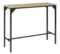 TecTake® Table Haute étroite 120 x 40 x 100,5 cm, Table de Bar Style Industriel, Mange Debout Salon Cuisine Salle à Manger, Tables de Bar Tables Brasserie Bistrot Mange-Debout, Bois Clair
