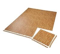TecTake Lot de Tapis de Protection Tapis de Fitness | Antidérapant, antitaches | Système emboîtable Extensible - diverses quantités et modèles (12x Effet Bois | no. 402657)