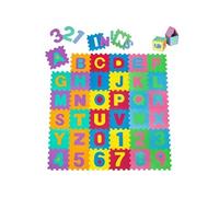 TECTAKE Tapis puzzle de jeux 86 pièces multicolore
