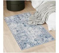 tectake® Tapis Salon Vintage Tapis Chambre antidérapant & Lavable 80x150cm Tapis Poils Ras idéal Décoration Salon, Salle à Manger, Bureau, Chambre, Cuisine, Dressing, Descente de lit