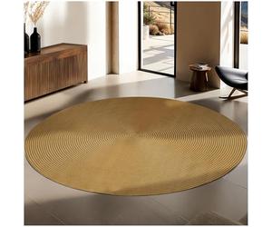 tectake® Tapis tressé Ø160 cm, Aspect Jute, Style Boho, Intérieur/Extérieur | Rond 160 x 0,5 cm, Résistant aux Intempéries, Tressé à plat, En fibres synthétiques , Garde sa forme, Facile d’entretien
