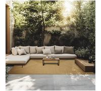 tectake® Tapis tressé 200 x 290 cm, Style bohème, Aspect Jute Naturel | Pour Intérieur et Extérieur, Tapis tressé à plat idéal pour personnes allergiques, Résistant aux intempéries, Garde sa forme
