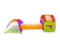 TENTE ACTIVITE - TECTAKE - Tente enfant avec Tunnel de jeu + 200 Balles + Sac de transport - Multicolore