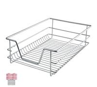 TecTake® Tiroir coulissant Cuisine, 40 cm, Organisateur placard, Tiroir/Panier télescopique en acier, Rangement Cuisine, Dressing, Chambre, Garde manger, Bureau, Rangement sous evier