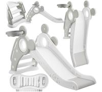 Tectake® Toboggan Intérieur et Extérieur Pliable pour Enfant avec Panier de Basket Amovible - Jouet 2 Ans Idéal pour Parcours de Motricité dans Chambre, Salon, Jardin