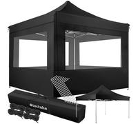 tectake® Tonnelle de Jardin 3x3 m autoportée en Aluminium Pliable Tente de réception 100% Imperméable, 4 Parois, Sardines & Sac de Transport Inclus, Tonnelle terrasse Exterieur Barnum Mariage Baptême