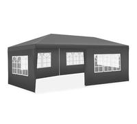 tectake® Tonnelle de Jardin Exterieur Tente de Reception 6x3m Protection UV 30+, Barnum Chapiteau Gazebo Pavillon de Jardin, résistant à l'eau avec Parois Amovibles, Cadre Robuste en Acier époxy