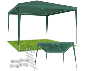 tectake® Tonnelle de Jardin Exterieur Tente de Reception 3x3m Protection UV 30+ Barnum Chapiteau Gazebo Pavillon de Jardin résistant à l'eau, Cadre Solide en Acier époxy
