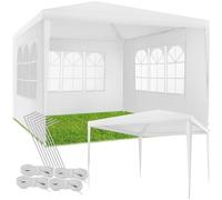 tectake® Tonnelle de Jardin Exterieur Tente de Reception 3x3m Protection UV 30+, Barnum Chapiteau Gazebo Pavillon de Jardin, résistant à l'eau & UV avec Parois Amovibles, Cadre Robuste en Acier époxy