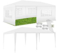 tectake® Tonnelle de Jardin Exterieur Tente de Reception 6x3m Protection UV 30+, Barnum Chapiteau Gazebo Pavillon de Jardin, résistant à l'eau avec Parois Amovibles, Cadre Robuste en Acier époxy