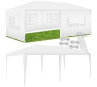 tectake® Tonnelle de Jardin Tonnelle 6x3m en Acier époxy Tente de réception, Imperméable, Protection Anti-UV, 5 Parois, Montage Facile, Abri terrasse Exterieur Barnum Mariage Baptême