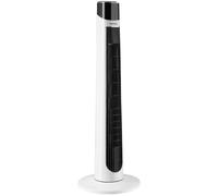 tectake® Ventilateur Colonne, 93 cm, Oscillation à 90°, 3 vitesses, 3 modes | Extrêmement silencieux, Minuterie 12H, Télécommande, Écran LED tactile et Affichage de la température, 3 Modes, Blanc