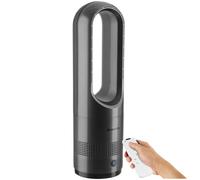 tectake® Ventilateur Colonne Ventilateur Silencieux & Oscillant 80°, 8 Vitesses Minuterie avec Télécommande Ecran LED Ventilateur portable pour Bureau Chambre Salon Maison - Gris anthracite
