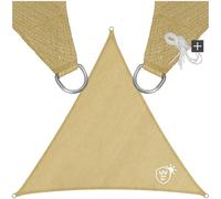 tectake® Voile d'ombrage 4x4x4m Protection Bache Anti UV 50+ Toile ombrage Exterieur résistante & Respirante Toile Tendue 160g/m² avec Câbles de Tension pour Balcon Terrasse Exterieur Piscine