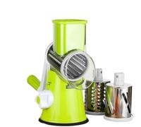 TECTECHT Maison culte maisonculte RotoChef - Mandoline a légumes Manuelle Coupe Legumes Multifonctions avec 3 Lames de Tambour Détachables pour Pommes de Terre, Carottes, Fromage, Forte Aspiration