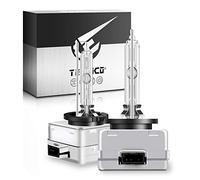 TECTICO D1S 35W Xénon Ampoule HID de HID kit de Conversion 6000K 12V Blanc Diamant +300% Ultra clair Kit de conversion Bi HID Ampoule, 2 Ampoules