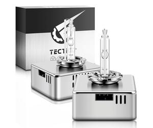TECTICO D5S Ampoules Xenon 35W 6000K Blanc Diamant +300% Ultra Brillant D5S Kit de Conversion HID 12V DC avec Base Métallique Ampoule d'amélioration des phares, 2 Lampes