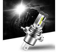 TECTICO H4 P43t Ampoule Phare Moto CSP LED 6000K Blanc Xénon 12V 20W +300% Super Bright Anti Erreur feux Route/Croisement pour Moto Scooter, 1 Pièce