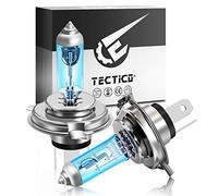 TECTICO H4 P43t Halogène Ampoules Phare 65/55W 12V Blanc chaud,130% plus de luminosité,Feux de Croisement/Feux de Route Remplacement de phare de voiture, 2 pièces