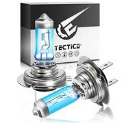 TECTICO H7 PX26d Halogène Ampoules Phare 55W 12V Blanc chaud,130% plus de luminosité,Feux de Croisement/Feux de Route Remplacement de phare de voiture, 2 pièces