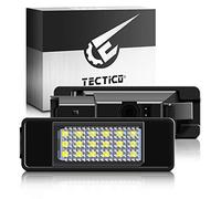 TECTICO LED Éclairage plaque immatriculation auto Feux arrière E-Mark ECE Blanc pur canbus sans erreur pour 106 207 307 308 406 407 508 pour C3 C4 C5 C6 C8, 2 Pieces