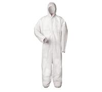 Tector Combinaison de protection multi-usage antistatique pour travail avec produits chimiques et particules nu ires Protection générale catégorie III type 5 et 6 XXXL blanc