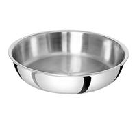 TeCuisine - Poêle Inox 18/10 Triply - 20 cm - Sans Manche - Sans Revêtement - Sans PFAS, PFOA, PTFE - Compatible Tous Feux Dont Induction - Cuisson Saine et Durable