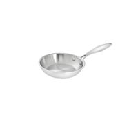 TeCuisine - Poêle Inox 18/10 Triply - 20 cm - sans Revêtement - sans PFAS, PFOA, PTFE - Compatible Tous Feux dont Induction - Manche Riveté Froid - Cuisson Saine et Durable
