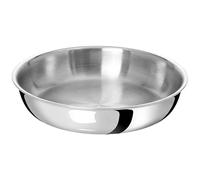 TeCuisine - Poêle Inox 18/10 Triply - 24 cm - Sans Manche - Sans Revêtement - Sans PFAS, PFOA, PTFE - Compatible Tous Feux Dont Induction - Cuisson Saine et Durable