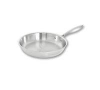TeCuisine - Poêle Inox 18/10 Triply - 28 cm - Sans Revêtement - Sans PFAS, PFOA, PTFE - Compatible Tous Feux Dont Induction - Manche Riveté Froid - Cuisson Saine et Durable
