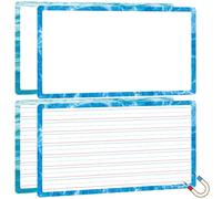 TecUnite Lot de 4 feuilles de papier à dessin et d'écriture magnétiques Jumbo - 54,6 x 45,7 cm - Effaçable à sec - Pour l'école, le bureau, la cuisine, le réfrigérateur, les enfants - Océan