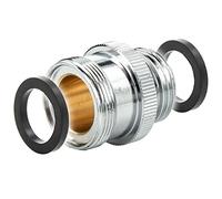 Tecuro Adaptateur de buse de mélange pour M24 x 1 AG avec filetage extérieur 1/2" pour raccord de tuyau, laiton chromé, durable