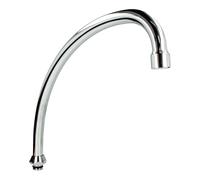 tecuro Bec universel HU pour robinetterie debout et murale 130 mm de longueur, avec mélangeur M22 en acier inoxydable chromé