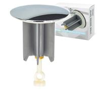 tecuro Bouchon de lavabo universel pour barres de traction, garniture de trop-plein, diamètre de trou supérieur à 36,5 mm, plaque de 64 mm de diamètre, chromé brillant