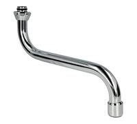 Tecuro Conduite chromée en forme de S pour robinetterie murale, longueur 100 mm - raccord d’étanchéité conique 3/4'' pour perçage de Ø 18 mm de diamètre