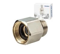 tecuro Dispositif anti-retour 3/8" mâle x 3/8" Intrinsèquement sécurisé avec joint Protection anti-retour Laiton nickelé