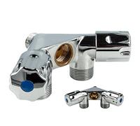 tecuro Double Valve soupape avec 2 abgängen Montage mural chromé 1/2 "