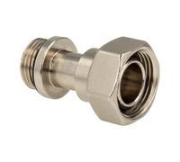 tecuro Douille de compensation télescopique pour radiateur avec cône européen 3/4" x 1/2", filetage extérieur, laiton nickelé