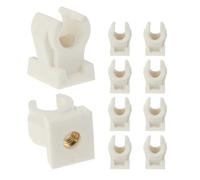 tecuro Lot de 10 colliers de serrage simples de 10 mm, avec douille filetée en laiton M6, en plastique blanc, pour tubes et tuyaux de 10 mm de diamètre