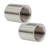 tecuro Lot de 2 manchons de soudage filetés en acier inoxydable V4A (AISI 316), IG - 1"