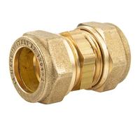 tecuro Raccord à bague de serrage en laiton 28 x 28 mm pour eau potable DVGW W 534, compatible avec tuyaux en cuivre et tuyaux en acier de précision, joint métallique