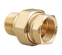 tecuro Raccord à vis conique en laiton - Filetage intérieur x filetage extérieur 1 1/4" - Avec joint torique - Résistant aux hautes températures - Laiton CW617N conforme à la réglementation sur l'eau