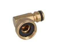 tecuro raccord de Robinet d’Angle avec coupleur enfichable et Filetage intérieur de 3/4 Pouce - Laiton Brillant