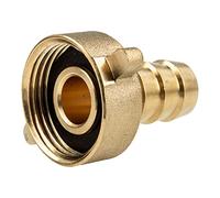 tecuro Raccord de tuyau avec douille 3/4" x Ø 10 mm, laiton nu