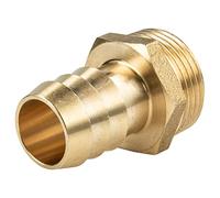 tecuro Raccord de tuyau hexagonal en laiton - Diamètre : 15 mm x 1/2" AG - Filetage extérieur DIN ISO 228-1 cylindrique
