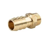 tecuro Raccord de tuyau hexagonal en laiton - Diamètre : 32 mm - Filetage extérieur DIN ISO 228-1 - Cylindrique