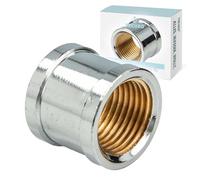 tecuro Raccord, filetage intérieur Rp 1/2 pouce (DN 15) selon DIN EN 10226, laiton CW617N selon la réglementation sur l'eau potable 50930-6, chromé brillant