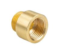 tecuro Rallonge de robinet 1/2" x 15 mm - Conforme à la réglementation sur l'eau potable 50930-6, selon DIN 3523, laiton CW 617 N nu